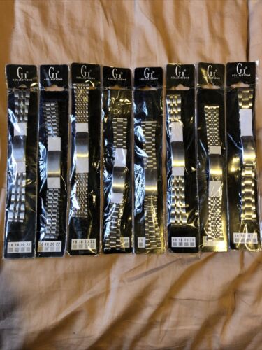 Mixed Lot Of 8 Stainless Steel Watch Wristbands - Afbeelding 1 van 4