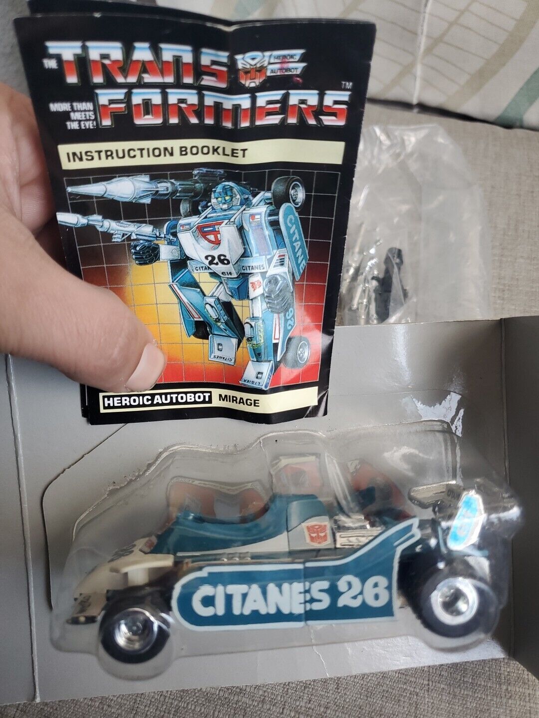 Transformers G1 MIRAGE 1982 Autobot Race Car Hasbro Takara