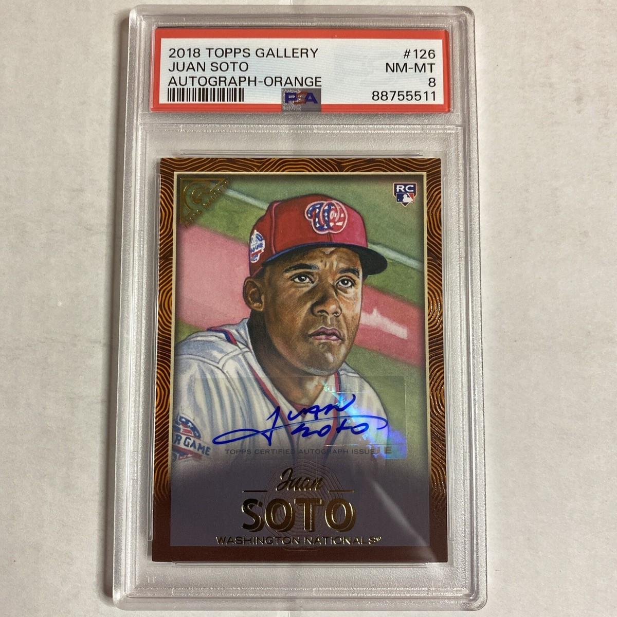 2018 Topps Gallery Orange Juan Soto ROOKIE Auto 25/25 SSP