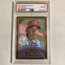 2018 Topps Gallery Orange Juan Soto ROOKIE Auto 25/25 SSP PSA 8 PS