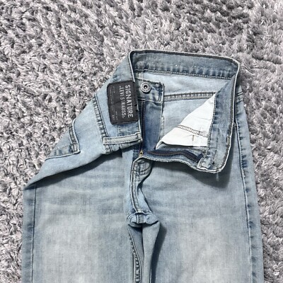 Levi s Jeans Signature Mens 28x28 Blue S37 Slim Denim Stretch Light Pants USA LS