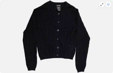 ZUNIE GIRLS CARDIGAN (BLACK M 7/8/)NWT