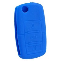 Dunkelblau Klappbar Flip Key Etui Case Cover FüR Volkswagen VW 50W 1JO