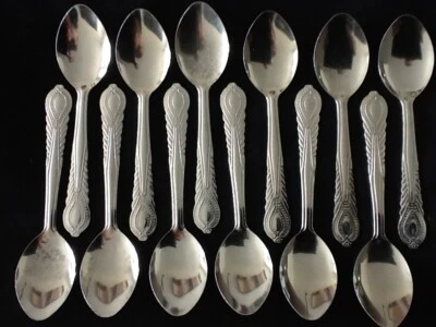 LOT of 12 Sugar Spoons Spoon Stainless Steel Tiny Small Doz 4 inch Restaurant