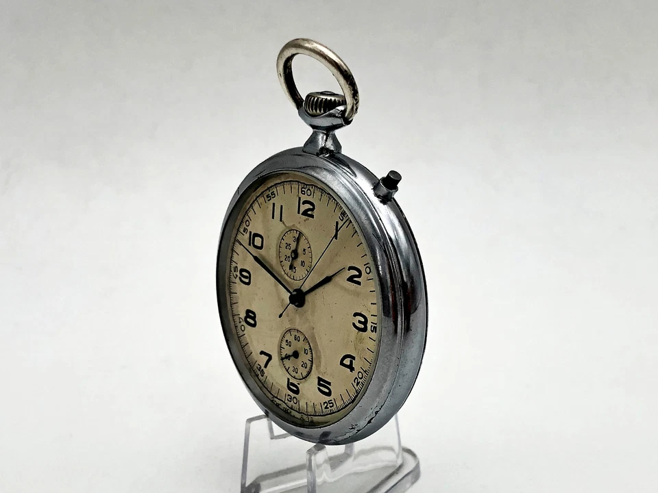 Reloj de Bolsillo Slava Captain Cronógrafo 2ChZ De Colección URSS Servido Reloj Marina Foto 2 de 4