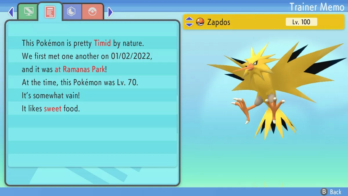 Shiny/non-shiny Zapdos 6IV Brilliant Diamond/shining Pearl 