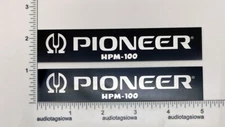 Pioneer HPM-100 Speaker Riser Stand Label Badge -Custom Made New Aluminum PAIR  