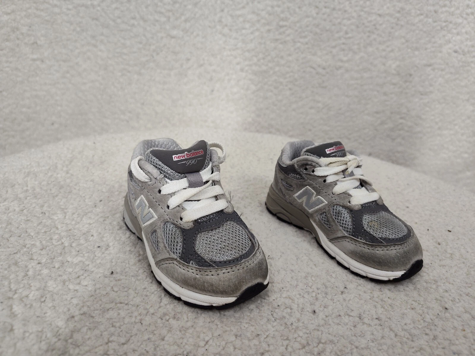 New Balance 990v3 Sneakers Bambino 4 Grigio Scamosciato Stringate Comode Scarpe Attive