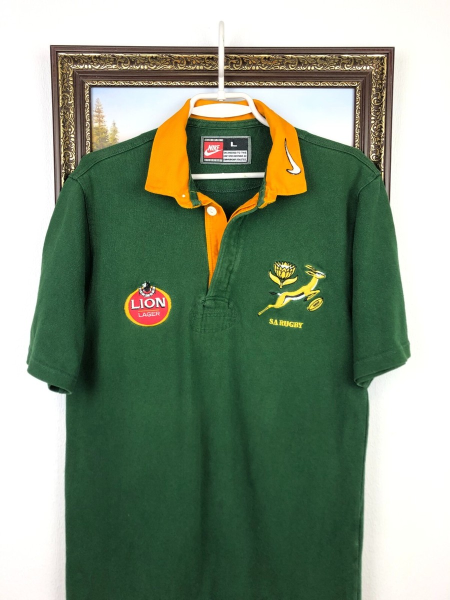 Vintage Nike 90's South Africa Springboks Rugby Jersey Mens Shirt