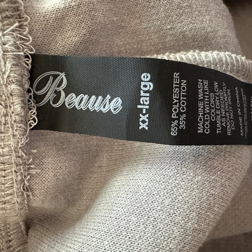 Beause Pants Size XXL Heather Gray Daily Pants Jogger Ribbed Drawstring Pockets - Picture 13 of 14