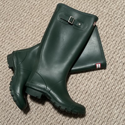HUNTER Original Tall Waterproof Rain Boot Green, US 5F/ 4M  display picture 1