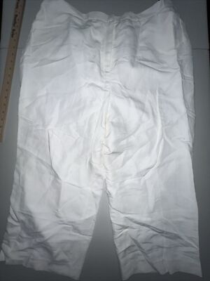 NEW Casual Corner Annex White Capri Pants Women's Lined White Pockets 1X NWT