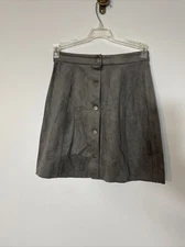 Wilfred Free Aritzia Centinela Mini Skirt Size 0 Vegan Faux Suede A Line Snaps