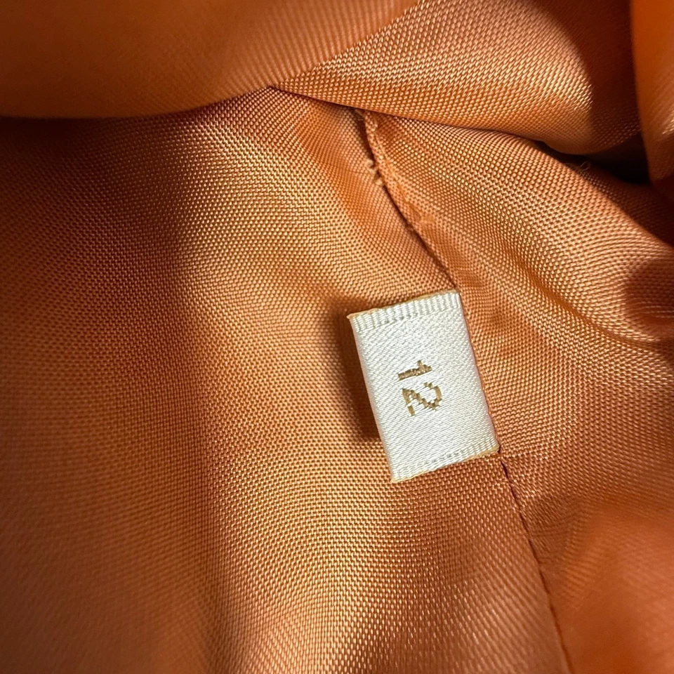 Doncaster Women's Wool Angora Blend Button Front Vest Size 12 Orange Sleeveless - Image 4 of 4