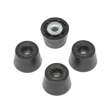 4 Super Small Extra Tall Round Rubber Feet Bumpers - .370 H X .553 D - Made i...