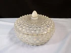 Fenton #3880 French Opalescent Glass Hobnail Low Covered Candy Dish Box