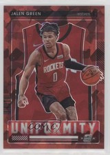 2021-22 Panini Contenders Optic Uniformity Red Cracked Ice Prizm Jalen Green s3g