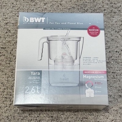 New BWT Yara 2.6L White Filter Jug Magnesium Technology with Chlorine Removal.