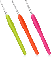 HäKelnadeln Set, 3 StüCk 2/2.5/3 Mm Ergonomische HäKelnadel Mit Rutschfest | HäK