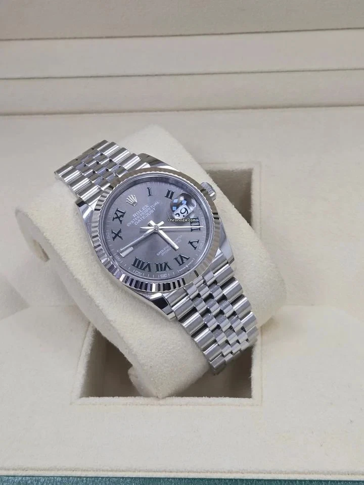 Rolex Datejust Wimbledon 2024 36 mm oro blanco bisel estriado Jubilee - 126234 Foto 2 de 4