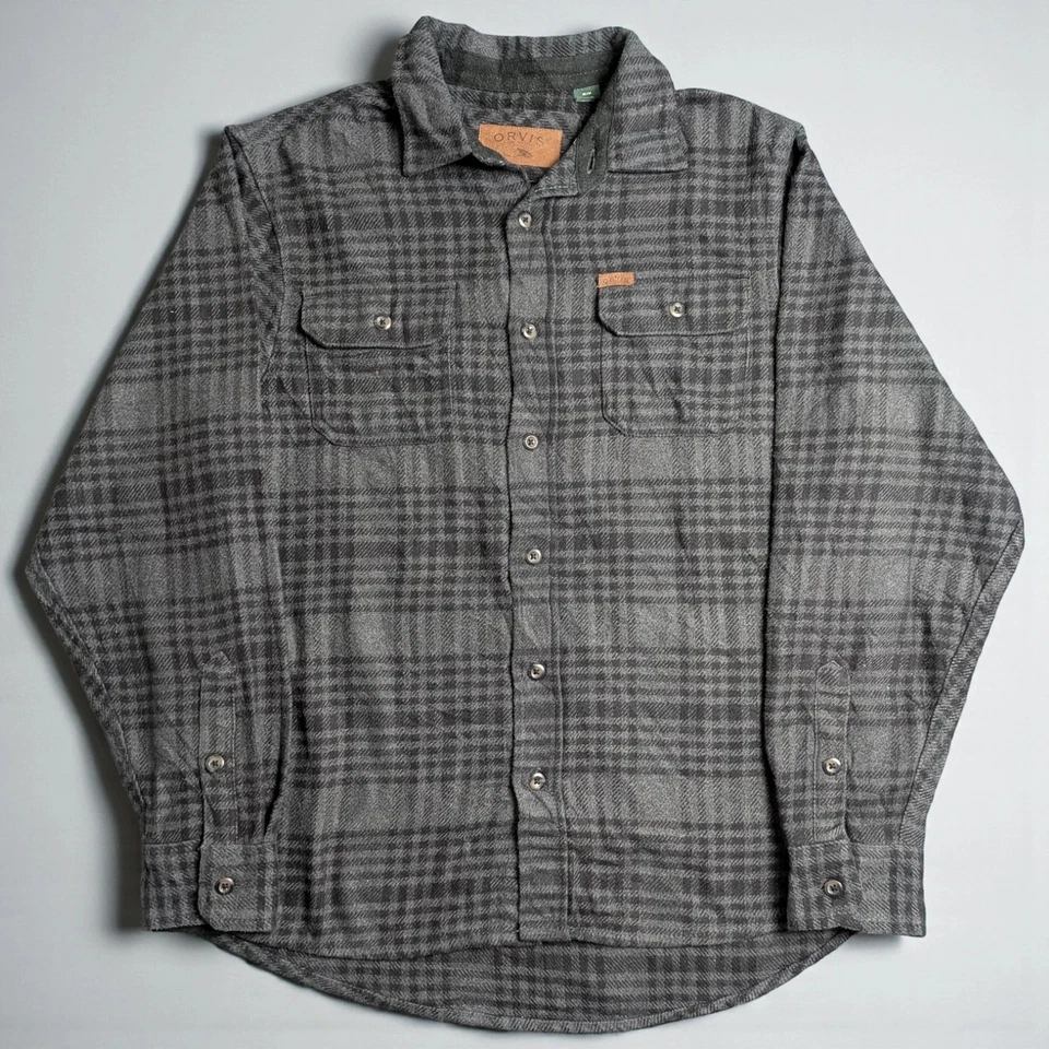 Vintage Orvis Heavy Plaid Shirt Rugged Outdoor USA Workwear Style Size M - Imagen 1 de 4