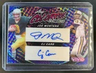 2024 Leaf Vivid Joe Montana CJ Carr Colorful Combos Auto Mojo Navy Blue #1/7