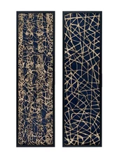 15.5"x55"Rectangular Shaped Rice Paper Shadow BoxDecor Wall Art,Transitional sty