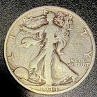 1933-S 50c Walking Liberty Half Dollar VG+ Details 90% Silver