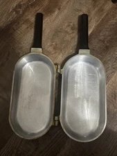 Vintage GUARDIAN SERVICE Ware DOUBLE SIDED Fish Omelet Fry FLIP PAN Skillet USA
