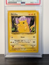 1999 Pokemon Base Set Unlimited Pikachu Yellow Cheeks #58 PSA 10 Gem Mint