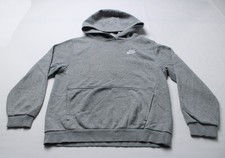 Nike Unisex Kid's Club Fleece Pullover Hoodie EJ3 Dark Grey Heather Large