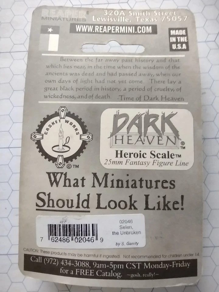 Reaper Dark Heaven 02046 Selen - 25mm metal, NEW in blister pack. - Image 3 of 3