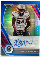 ISRAEL MUKUAMU 2021 Prizm Draft Picks Blue Prizm Rookie Auto #1/149 RC