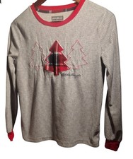 Eddie Bauer Kids 14/16 Thermal Sleep Shirt Winter Theme        