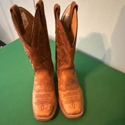 Double-H DH3560 Men s Brown Leather Western Boots Square Toe US 7.5 EH