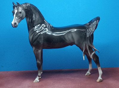 Peter Stone model horse DAH 2013 Fac. Custom Arabian glossy dapple grey NR