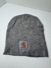 Carhartt Men's Knit Hat One-Size Warm Beanie Light Gray Skull Cap