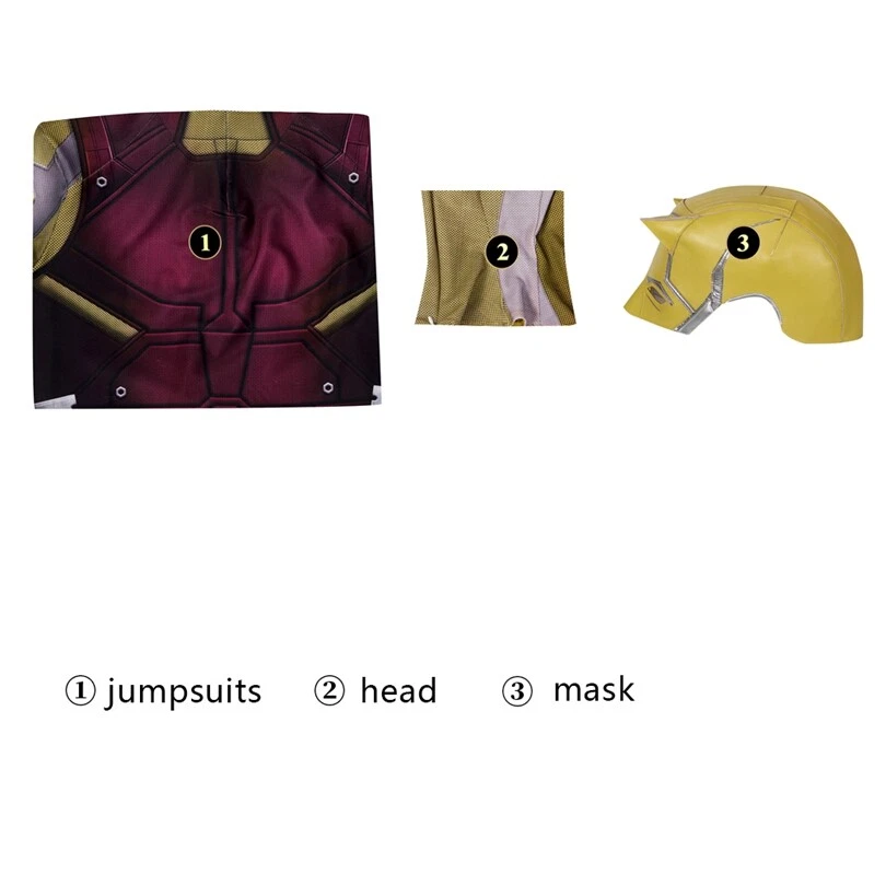 She Hulk Daredevil Cosplay 服装印刷 Zentai 服装万圣节套装 热销 — 第 3/4 张图片