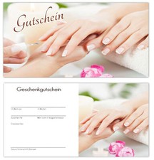 50 x Geschenkgutscheine Fußpflege Nagelstudio Wellness Beauty Kosmetik Nail