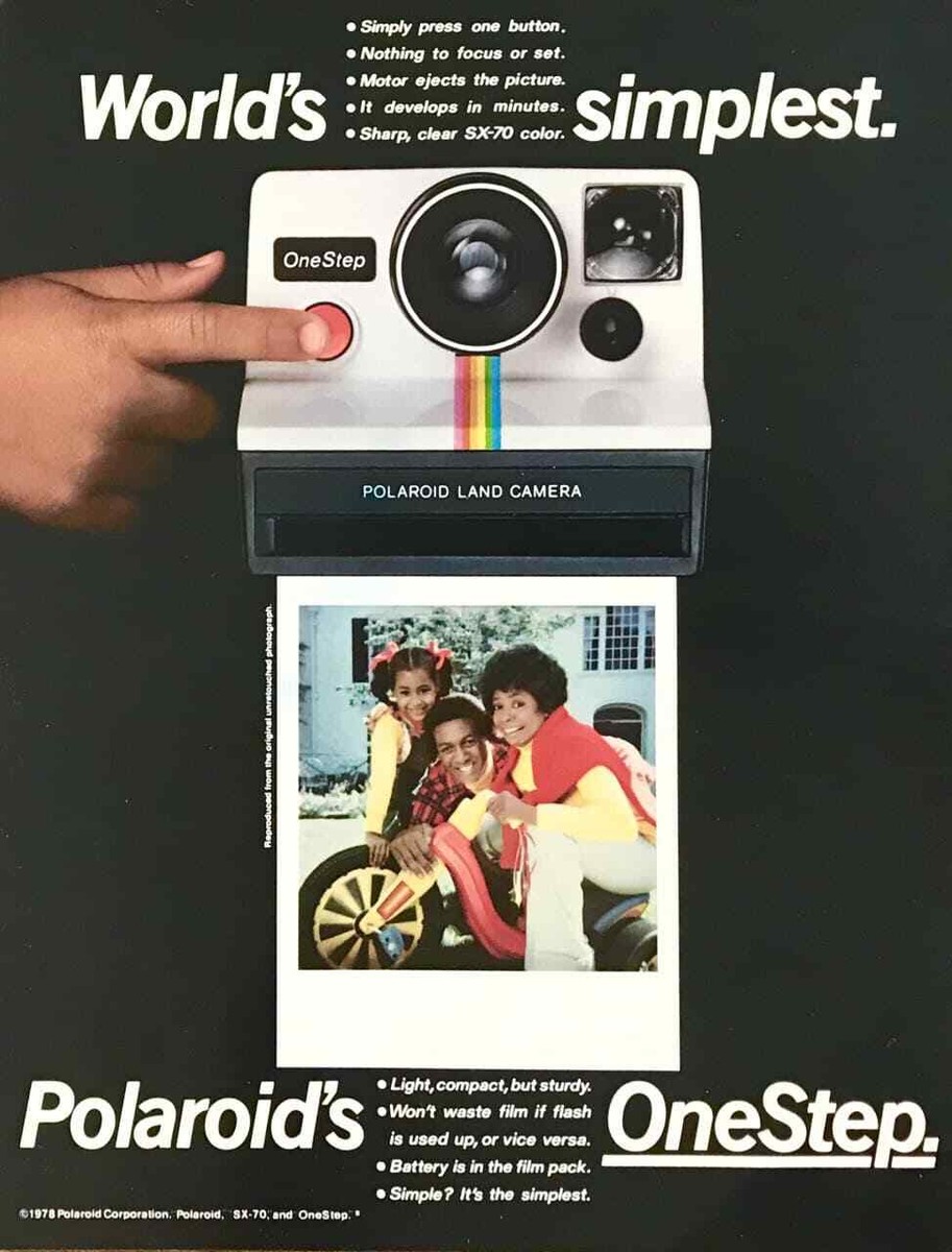 1979 Polaroid One Step Land Camera PRINT AD World's Simplest