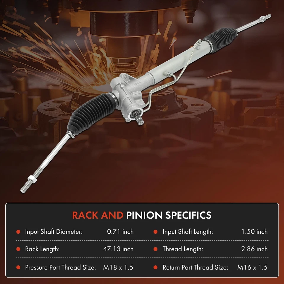 Conjunto de cremallera y piñón de dirección asistida para Dodge Daytona Chrysler LeBaron 91-93 Foto 3 de 4