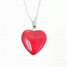Love Heart Chakra Necklace Healing Quartz Reiki Crystal Point Cut Pendant Chain