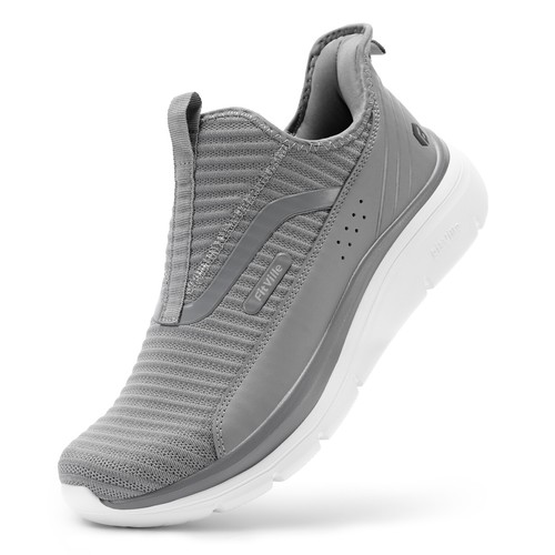 FitVille Mens Extra Wide Slip on Walking Shoes with Arch Support Sneakers Casual - Picture 4 of 58