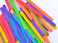 KONTONTY 4sacchetto Stecche Di Legno Colorate Per Fai Te Per Lavoretti Attività Scolastiche E Giochi Creativi Per Ragazzo Ragazza Materiale E Sicuro - Foto 6