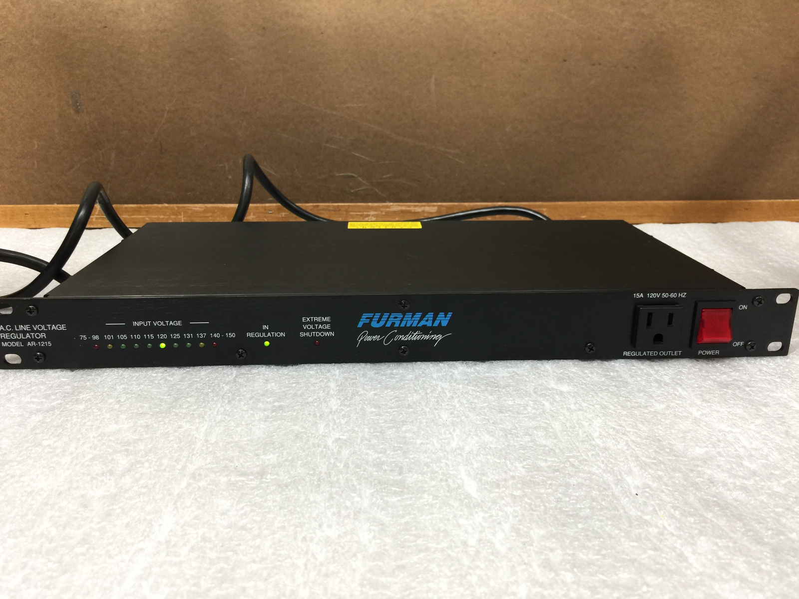Furman Power Conditioner AR1215 AC Line Voltage Regulator 120 Volt 15