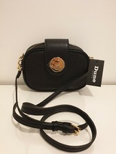 Dune Side Shoulder Bag Black Gold