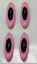 NEW OAKLEY FLAK JACKET 1.0 REPLACEMENT ICONS LOGO SET OF 2 PINK  BLACK GENUINE