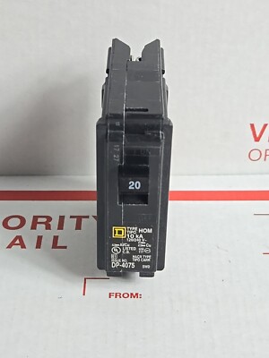 Square D Circuit Breaker Plug-in DP-4075 1 Pole 20 Amp TYPE TIPO QO  Pre-owned 