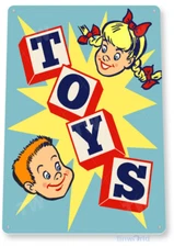 TIN SIGN Toy Box Play House Play Room Children's Toys Sign A180