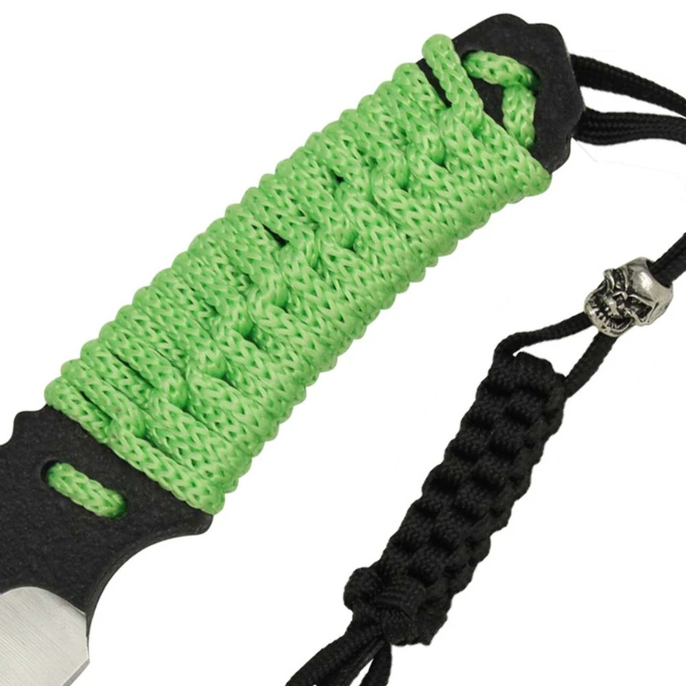Cuchillo de punto de caída de acero anodizado de emergencia para exteriores Killer - con funda de nailon Foto 2 de 4